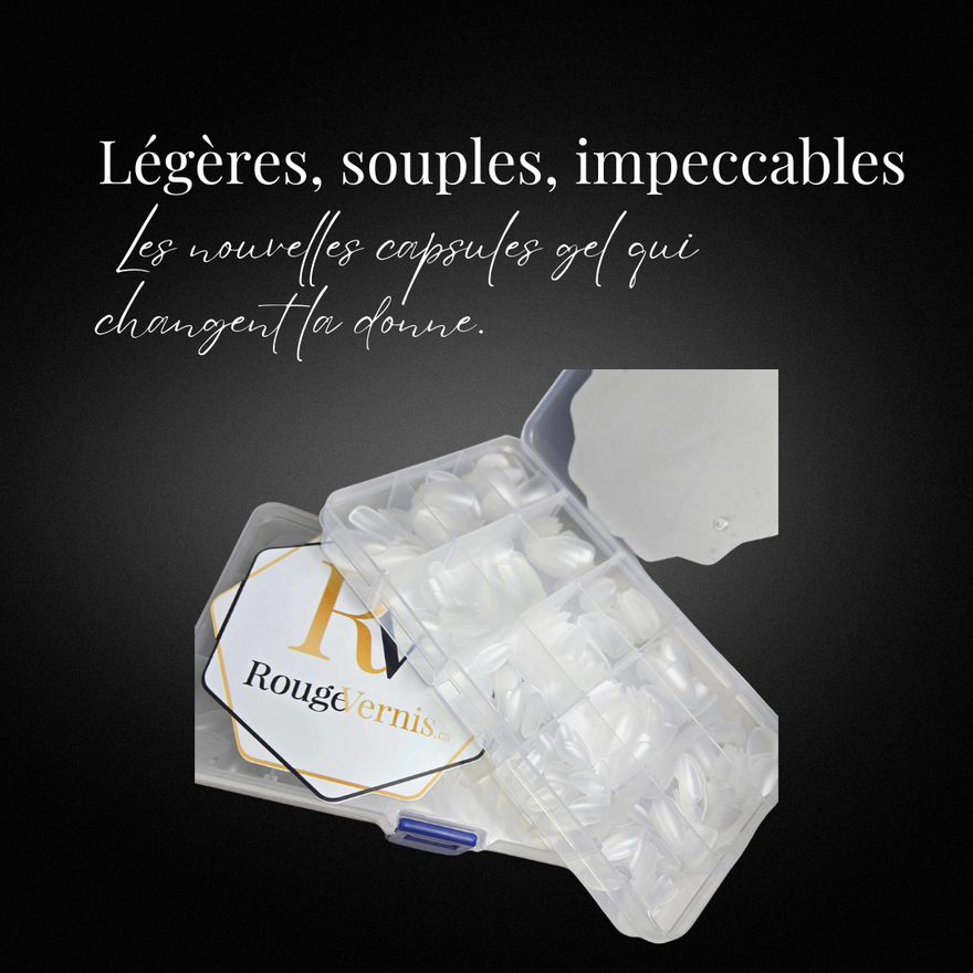 Capsules givrées en gel souple