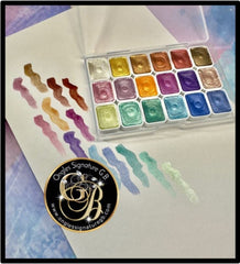 coffret d'aquarelle nacrée , coffret d'aquarelle, de la peinture aquarelle