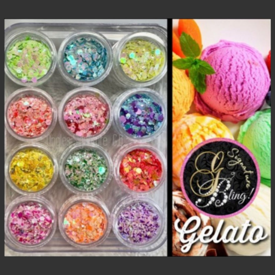 Coffret de paillettes thématique “Gelato”