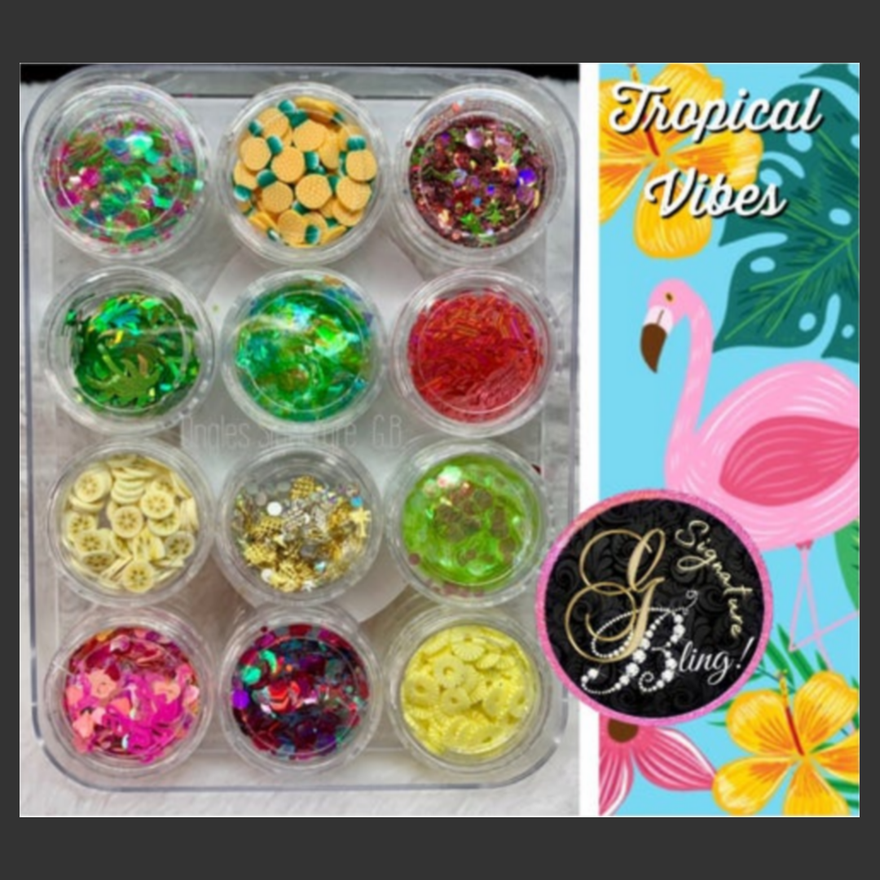 Coffret de paillettes thématique « Tropical Vibes »