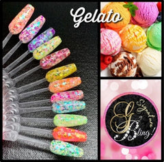 Coffret de paillettes thématique “Gelato”,  GBling, Nail Art, Décoration ongles