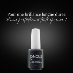 Nail Armour, Gelous, Gel de finition, Top Coat. Vernis Gel. VSP, Vernis UV, Top coat sans résidu, Gel poudre, Gel et poudre