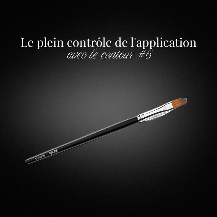 Pinceau Contour #6 pour application précise de couleur en gel sur ongles longs, Pinceau Rouge Vernis pour application de Gelous Colour FX sans débordement, Accessoire de manucure professionnel pour techniciennes en pose d’ongles