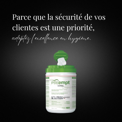 Lingettes, Désinfectant, Lingettes désinfectante, PREempt, Recharge lingette RTU