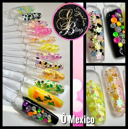 Coffret de paillettes thématique « Ô Mexico », GBling, Nail Art, Décoration ongles