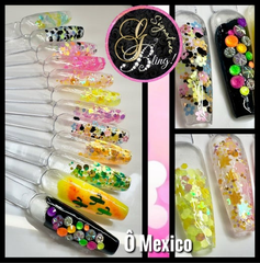 Coffret de paillettes thématique « Ô Mexico », GBling, Nail Art, Décoration ongles