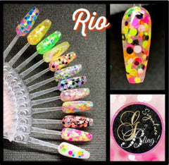 Coffret de paillettes thématique “Rio", GBling, Nail Art, Décoration ongles