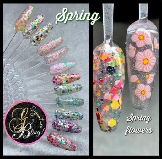 Coffret de paillettes thématique “Spring”, GBling, Nail Art, Décoration ongles