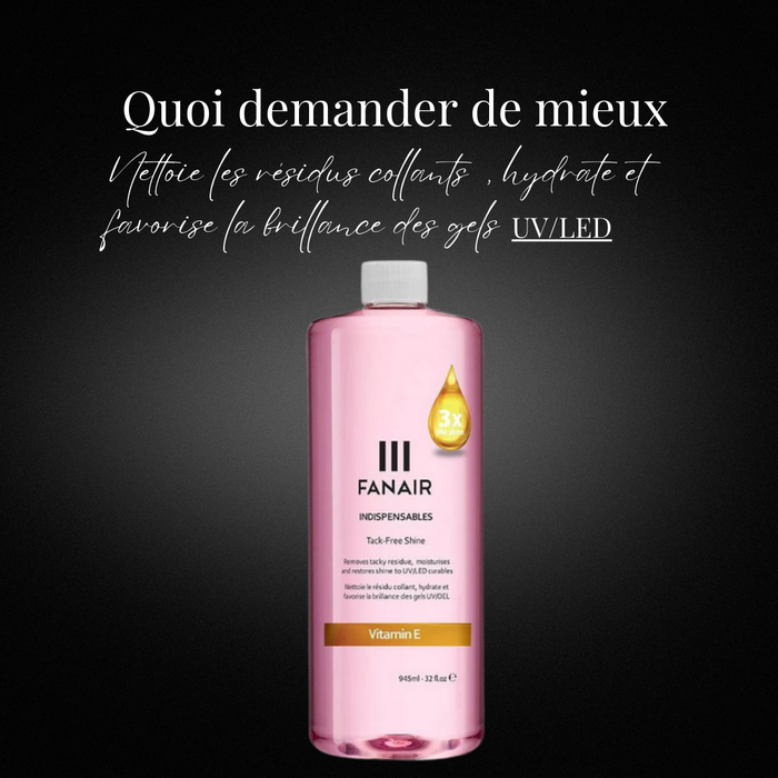 Nettoyant à gel UV,  Nettoyeur parfait, nail cleanser, surface cleanse, Nettoyeur de surface, Gel perfection, Perfect nail prep, Tack-Free Shine