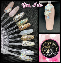 Coffret de paillettes thématique “Yes, I do!”, GBling, Nail Art, Décoration ongles