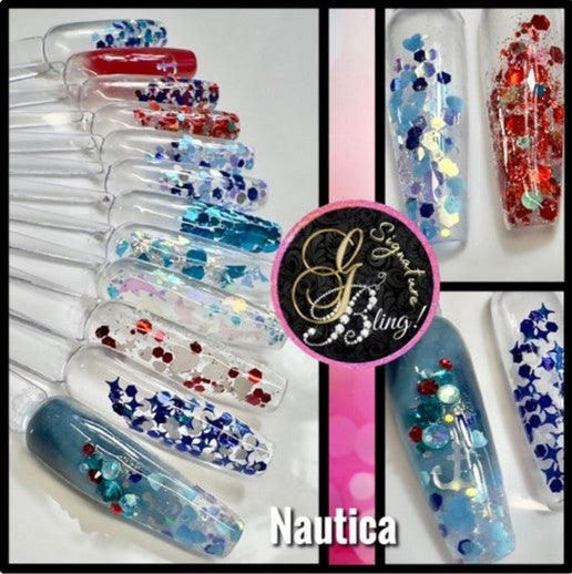 Coffret de paillettes thématique « Nautica », GBling, Nail Art, Décoration ongles